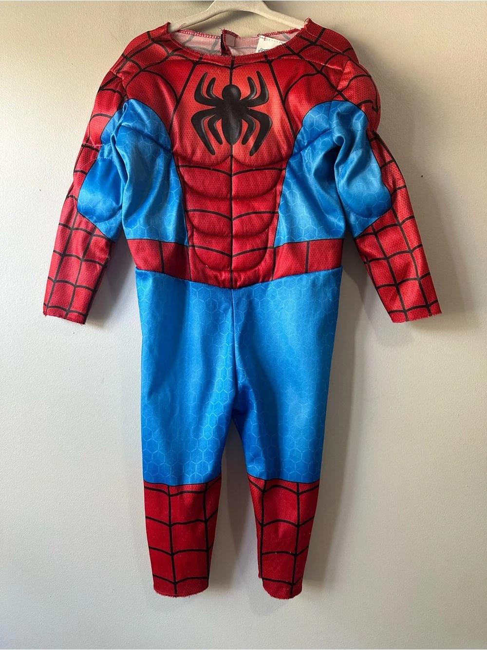 Jazwares Spiderman Superhero Costume Red and Blue with Mask 2T Halloween Play